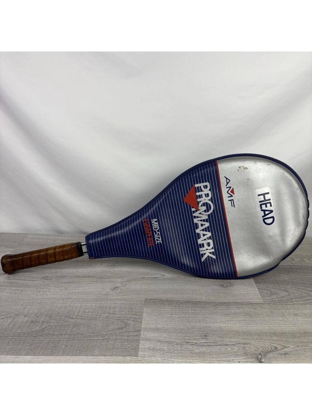 Vintage 1980s Head AMF Pro Maark Mid Size Graphite Tennis Racquet lightly Used
